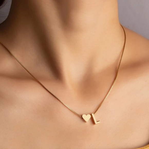 Jewelry - L Initial Heart Necklace